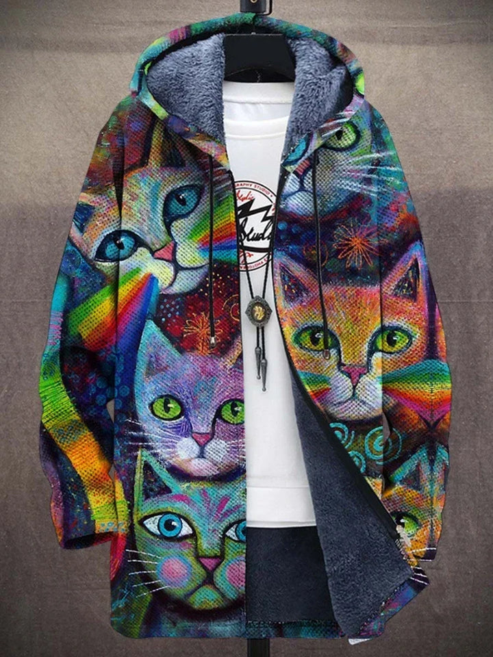 Stilla | Trendy damejakke med kunstnerisk print
