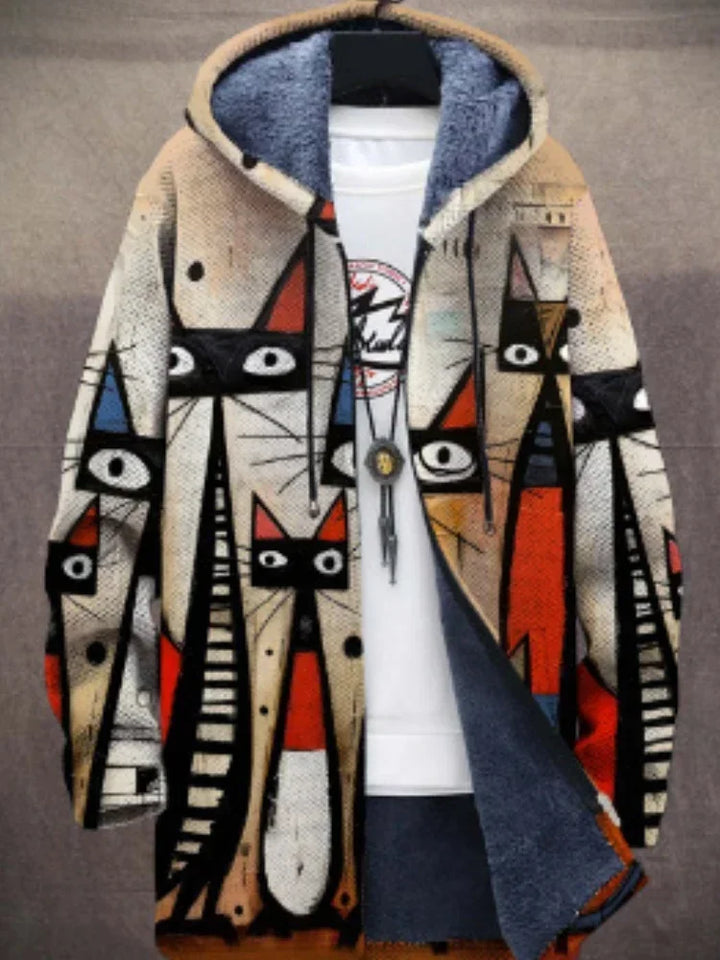 Stilla | Trendy damejakke med kunstnerisk print