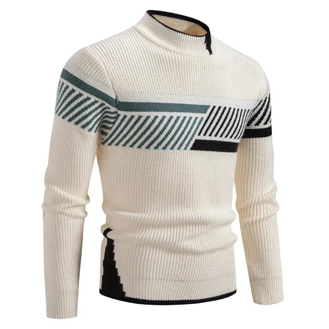 Stilla | Stilfuld Geometrisk Pullover til Mænd