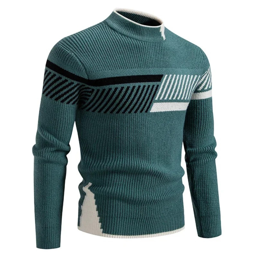 Stilla | Stilfuld Geometrisk Pullover til Mænd