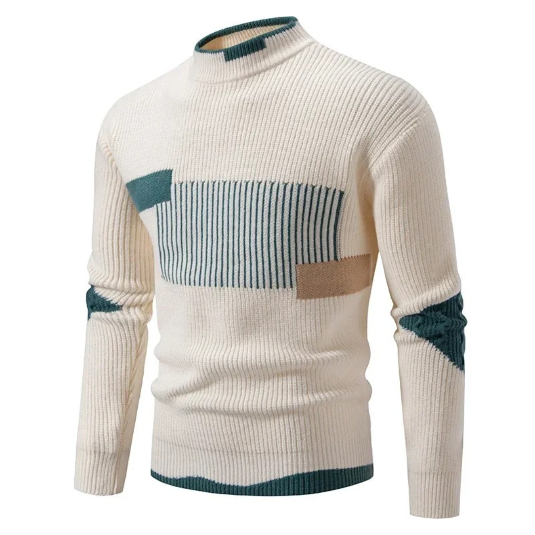 Stilla | Stilfuld Geometrisk Pullover til Mænd
