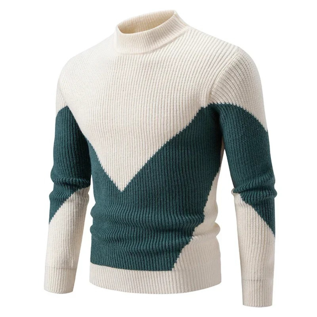 Stilla | Stilfuld Geometrisk Pullover til Mænd