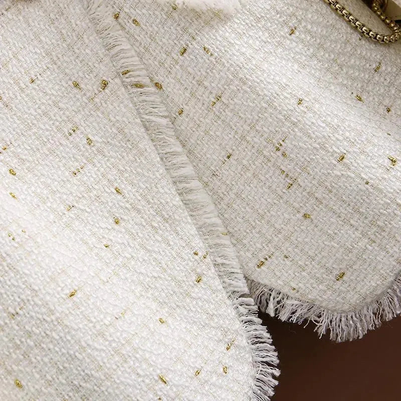 Stilla | Tweed Blazer Dame - Ensfarvet - Løs pasform