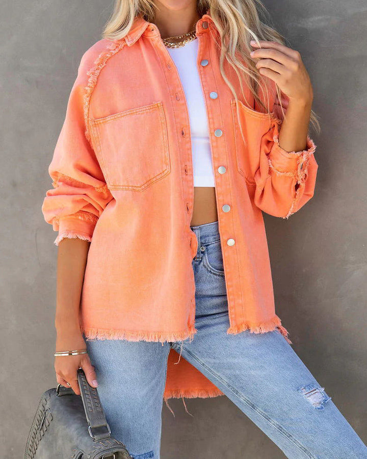 Stilla | Edge Patchwork Pocket Denim-Jakke