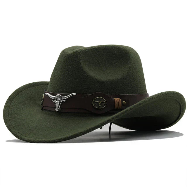 Stilla | Filth western hat with bull buckle strap