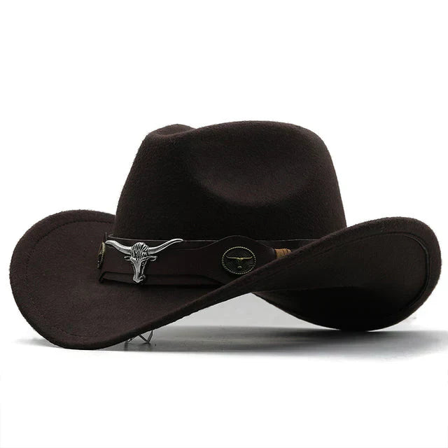 Stilla | Filth western hat with bull buckle strap