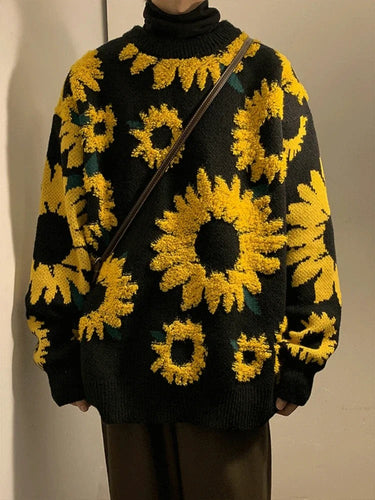 Stilla | Størrelse Pullover med Solsikke Tryk
