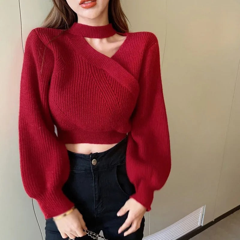 Stilla | Kort sweater damer med udskæring