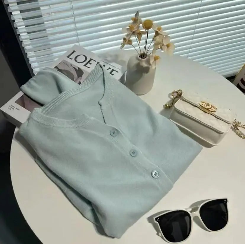 Stilla | Kort Pullover I Indigo Blå Kashmir Til kvinder