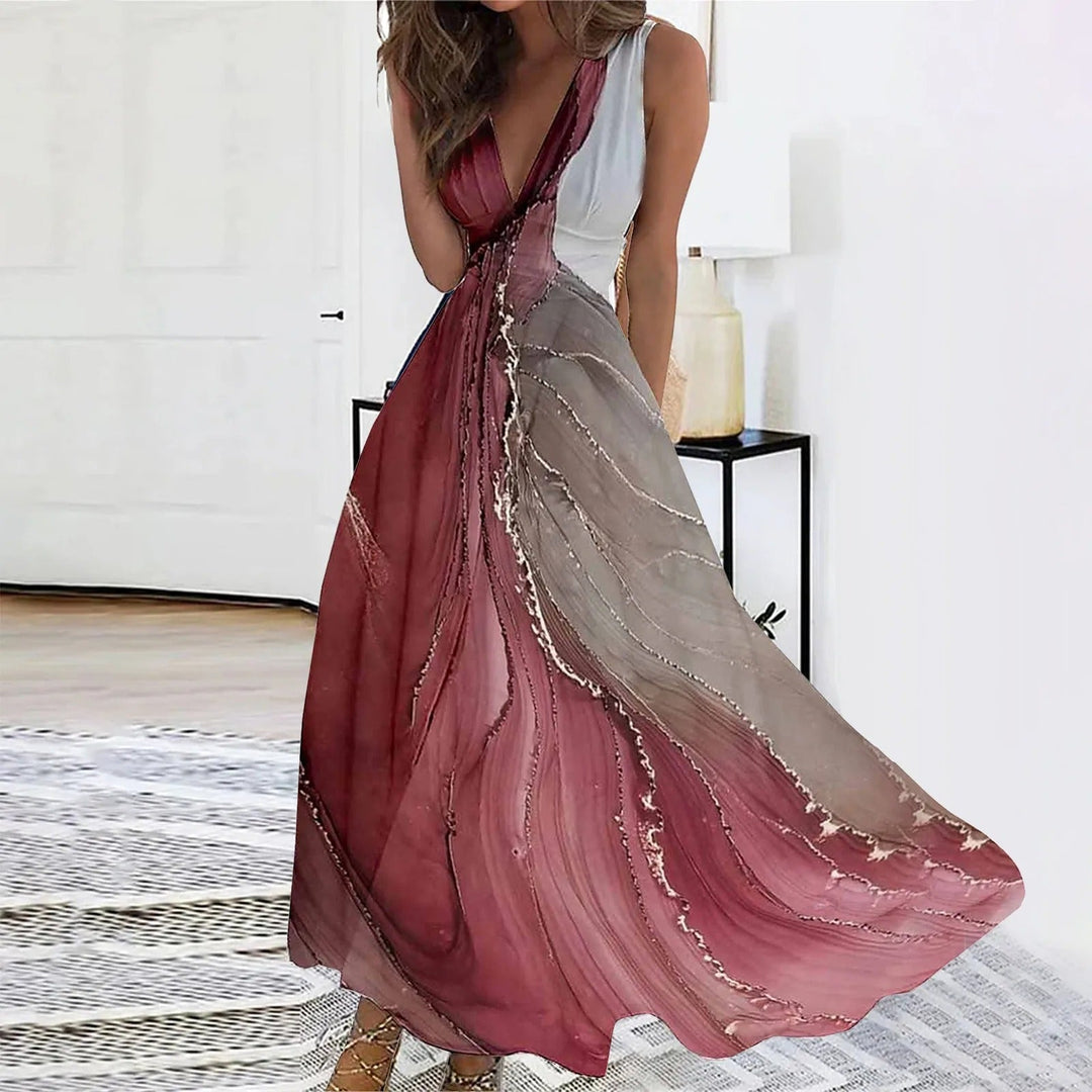 Stilla | Elegante Kjole Med Unikt Print