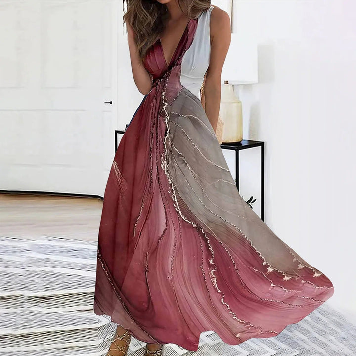 Stilla | Elegante Kjole Med Unikt Print