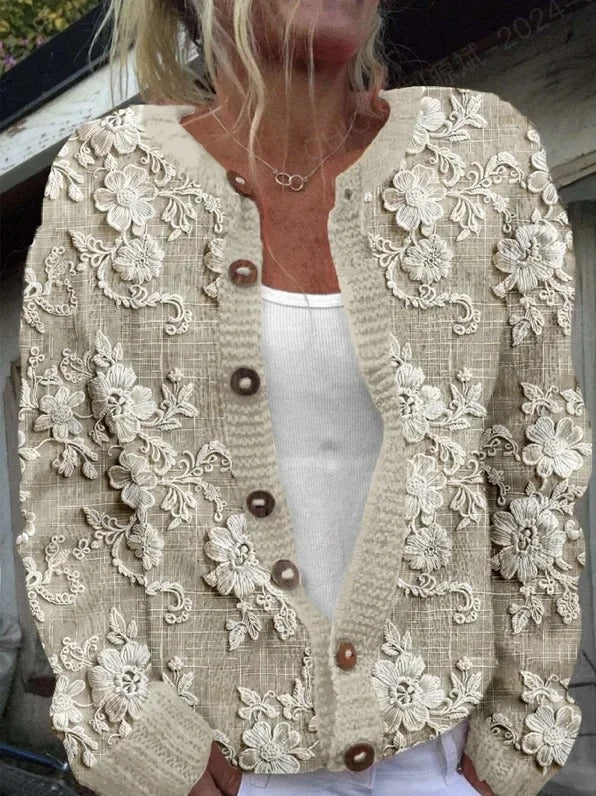 Stilla | Elegant blomster- cardigan