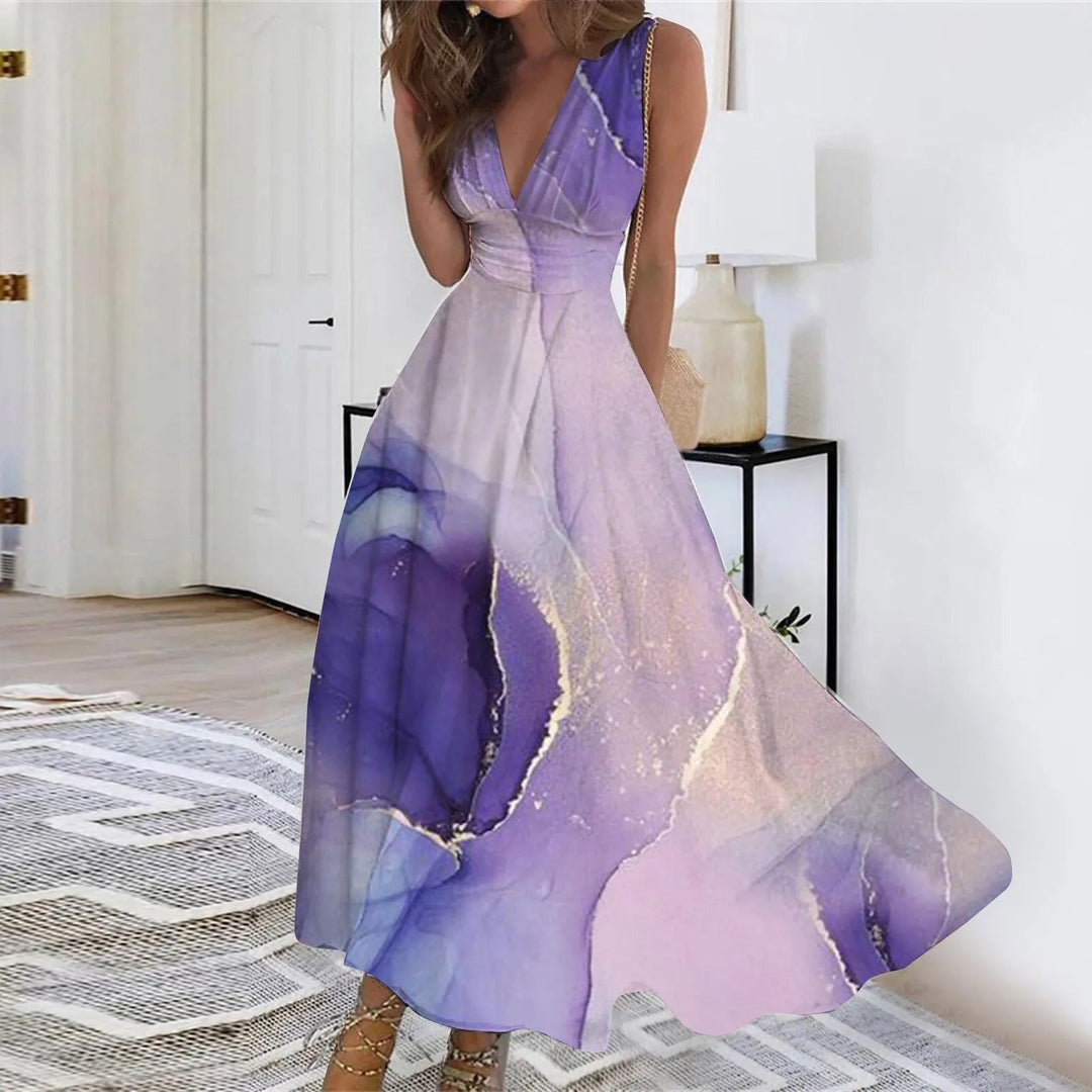 Stilla | Elegante Kjole Med Unikt Print