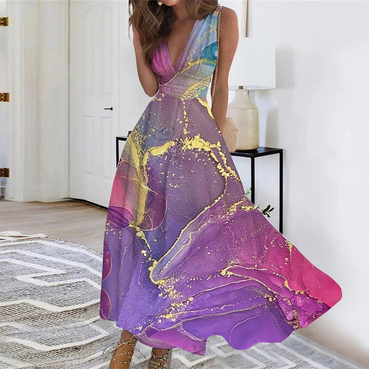 Stilla | Elegante Kjole Med Unikt Print