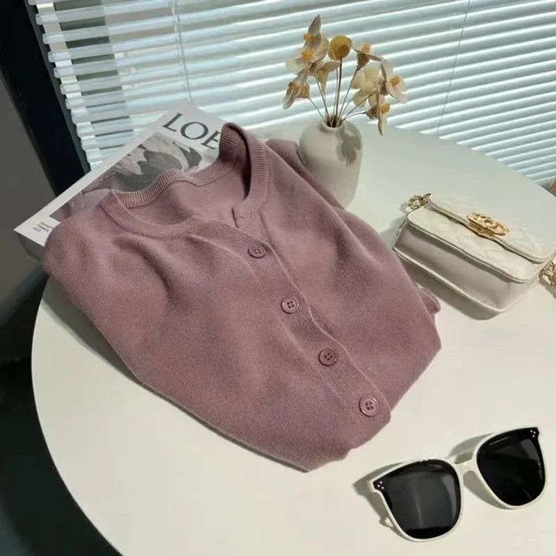 Stilla | Kort Pullover I Indigo Blå Kashmir Til kvinder