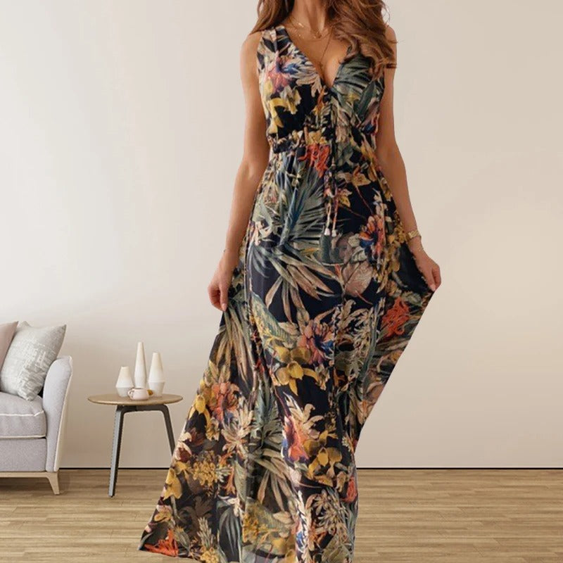Stilla | Trykt Vintage Boho Kjole