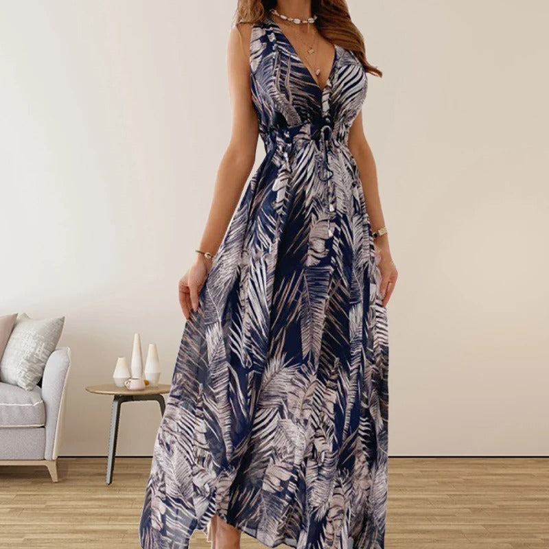 Stilla | Trykt Vintage Boho Kjole