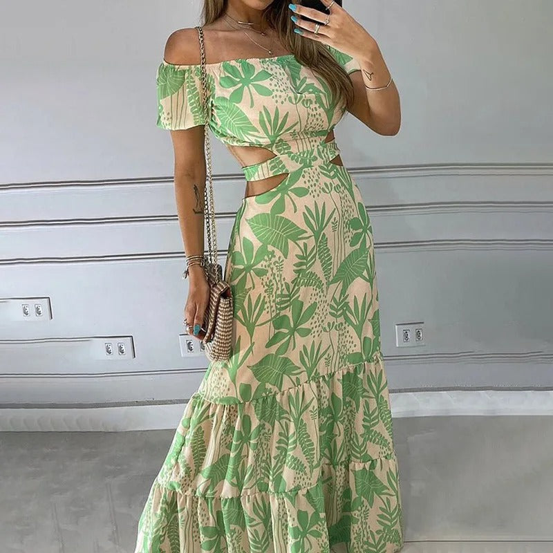 Stilla | Off-the-shoulder Kjole Med Blonde Og Udskæringer