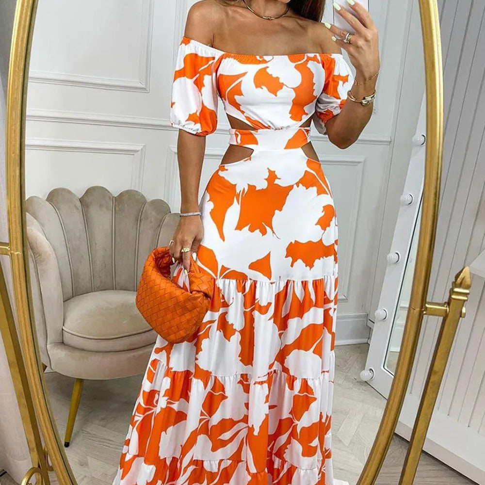 Stilla | Off-the-shoulder Kjole Med Blonde Og Udskæringer