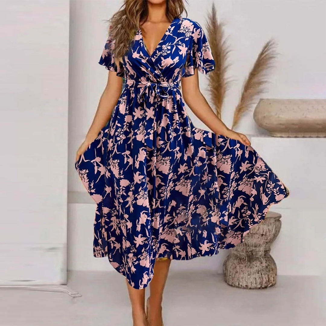 Stilla | Maxi Kjole Til Kvinder Med Vintage Print