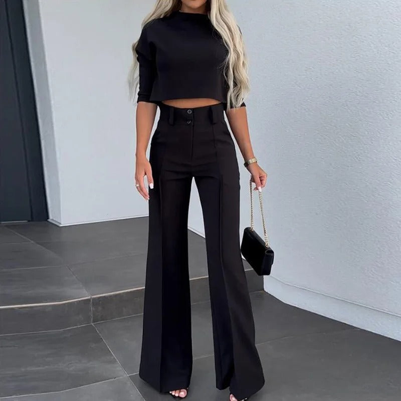 Stilla | Elegant To-delt Kostum Sæt Til Kvinder Med Trendy Overall