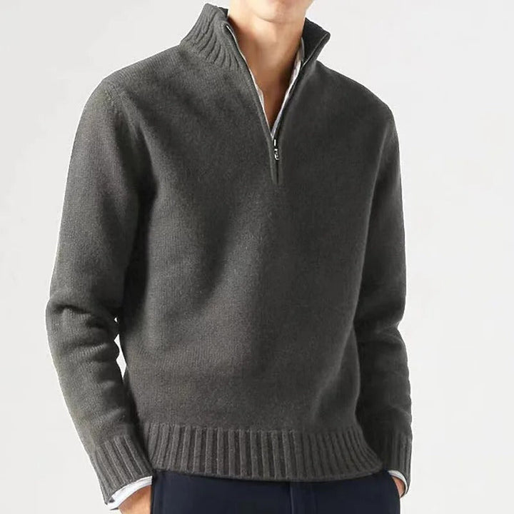 Stilla | Sweater med høj krave og lynlås