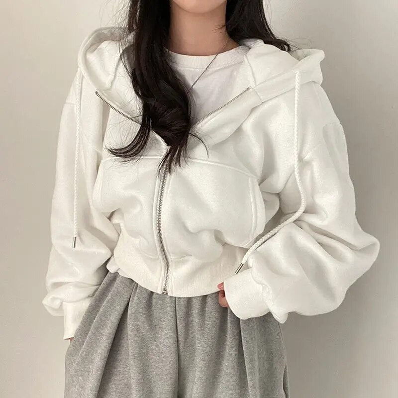 Stilla | Dame Korte Kjole Vest med Hætte og Oversized Fit