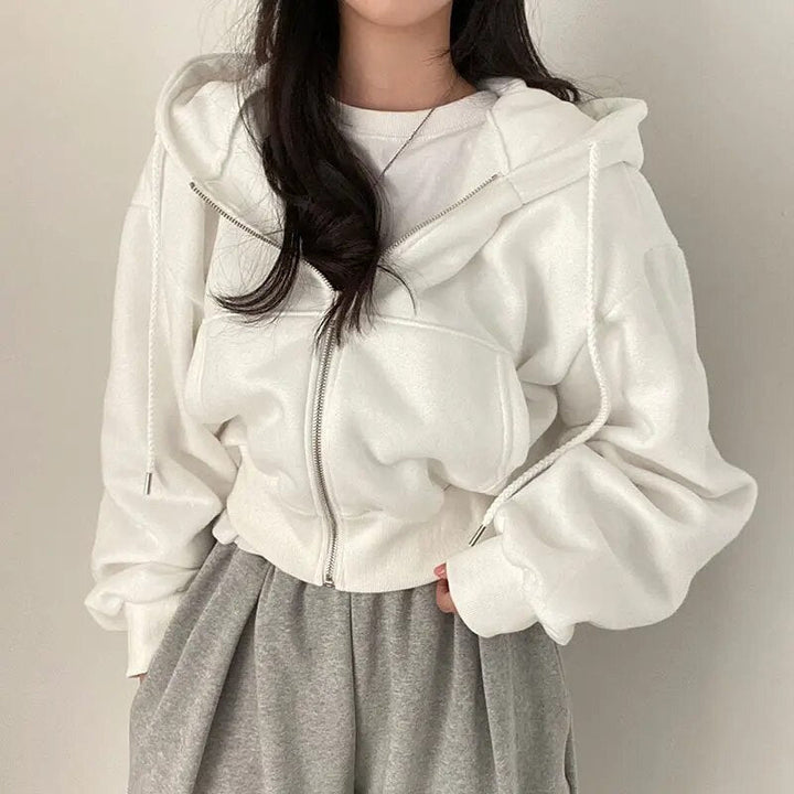 Stilla | Dame Korte Kjole Vest med Hætte og Oversized Fit