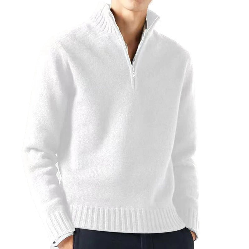 Stilla | Sweater med høj krave og lynlås