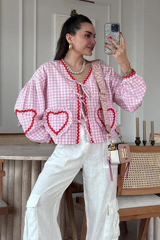 Stilla | Hjerteformet vest til et sødt look