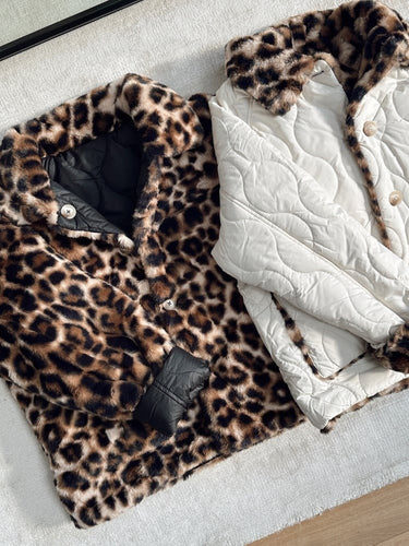 Stilla | Vendbar Anorak Med Leopardmønster