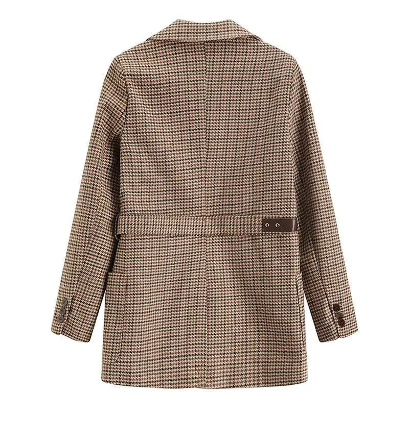 Stilla | Vintage Hahnentrittern Karo Blazer Damer - Vintage - Karo