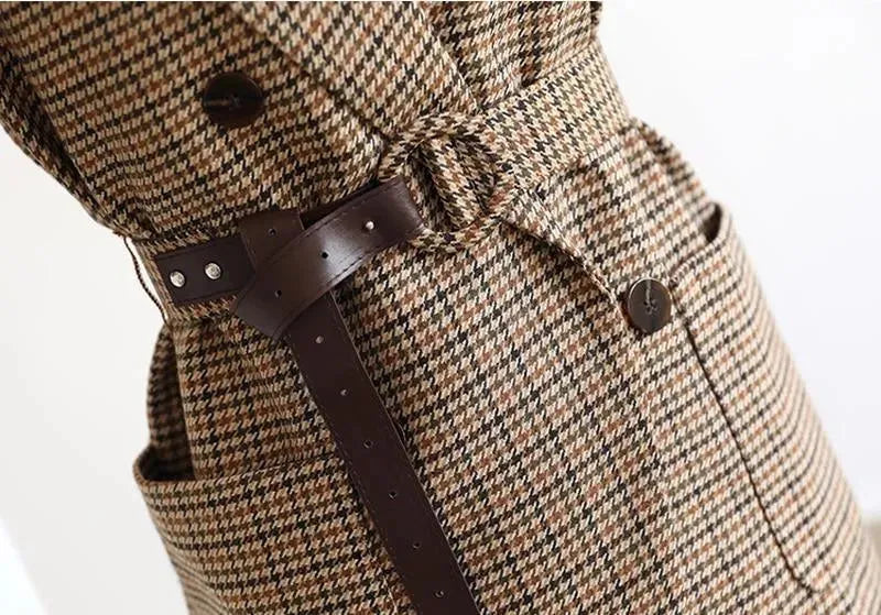 Stilla | Vintage Hahnentrittern Karo Blazer Damer - Vintage - Karo