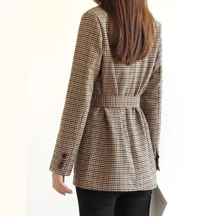 Stilla | Vintage Hahnentrittern Karo Blazer Damer - Vintage - Karo