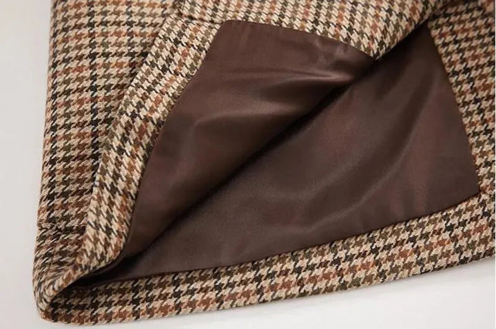 Stilla | Vintage Hahnentrittern Karo Blazer Damer - Vintage - Karo