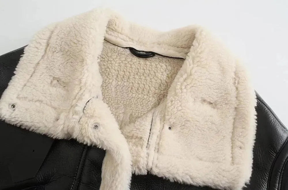 Stilla | Vintage Vinter Læderjakker til Kvinder