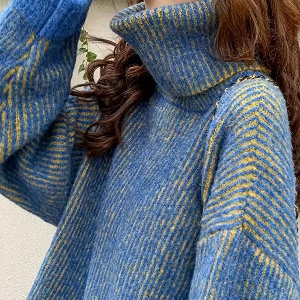 Stilla | Løs Turtleneck Striktrøje til Damer