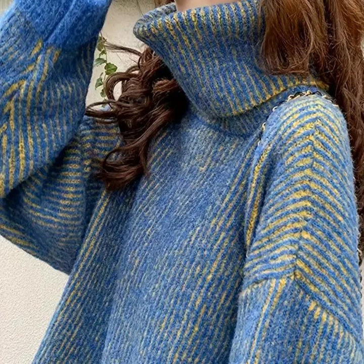 Stilla | Løs Turtleneck Striktrøje til Damer