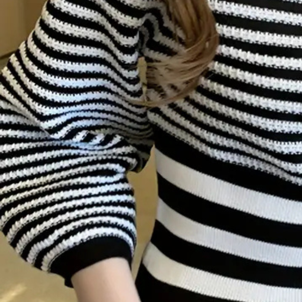 Stilla | Stribet Sweater Top til Kvinder