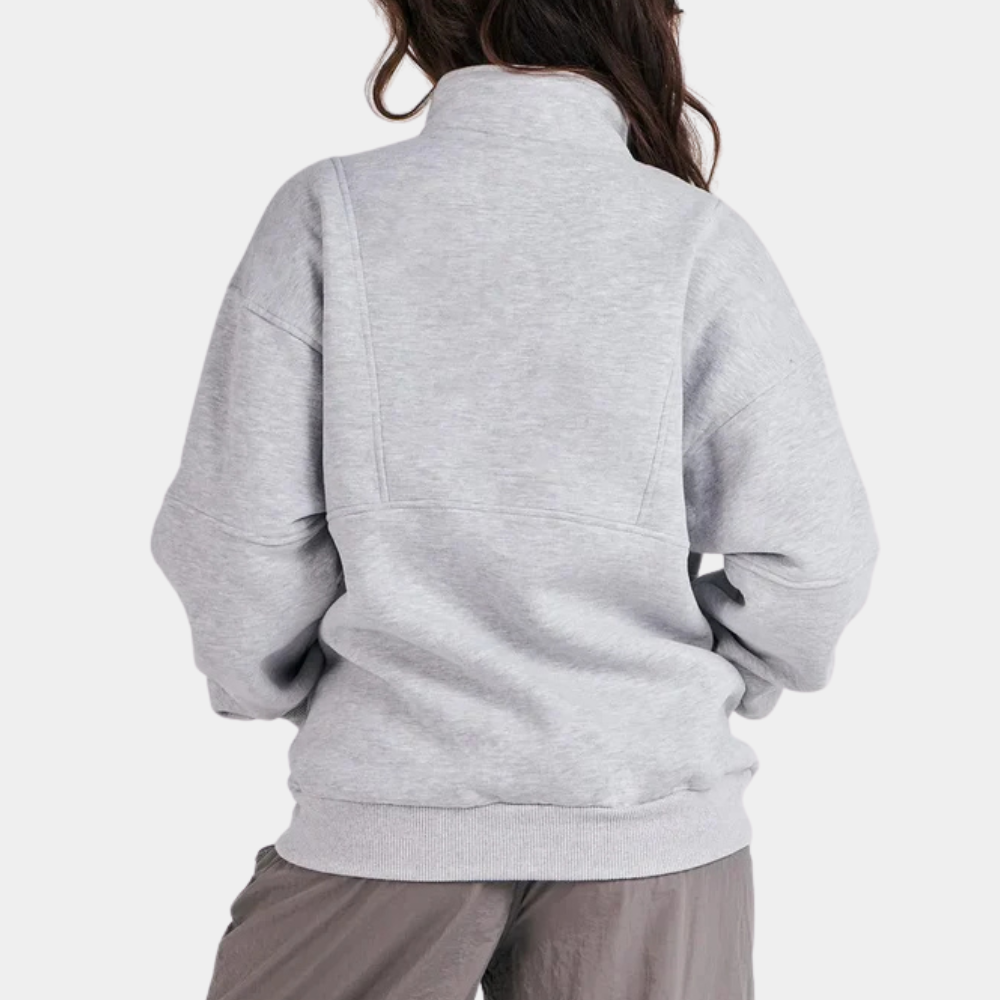 Stilla | Uformel Halv-Zip Striktrøje til Dame