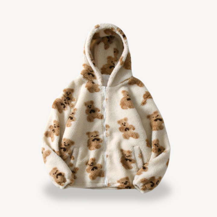 Stilla | Teddy Bear mønster hoodie til kvinder