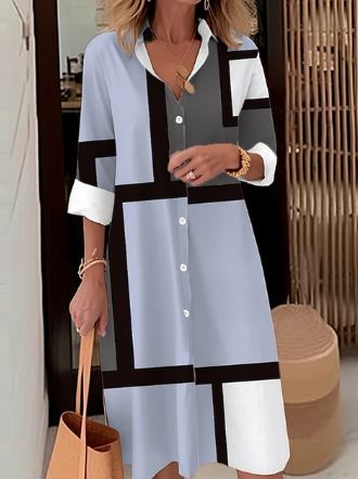 Stilla | Elegante Casual Skjorte Kjole