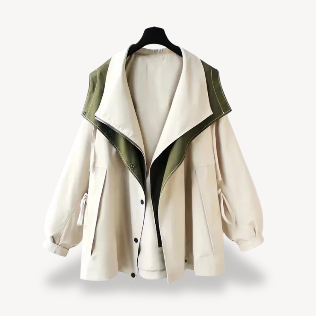 Stilla | Farveblok Trenchcoat til kvinder