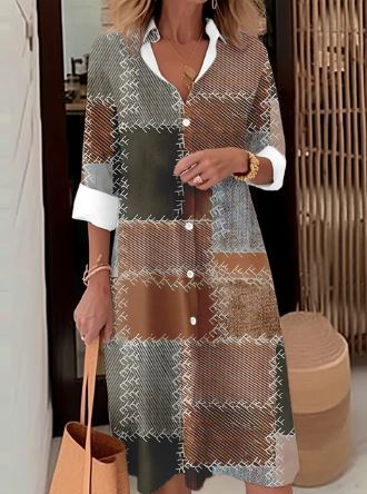 Stilla | Delikat Elegante Blonder Skjorte Kjole