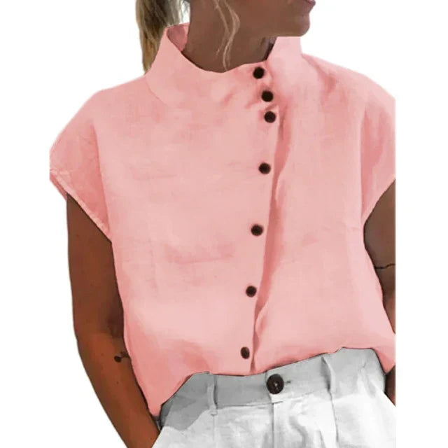 Stilla | Elegant Bluse med Ståkrave til Kvinder