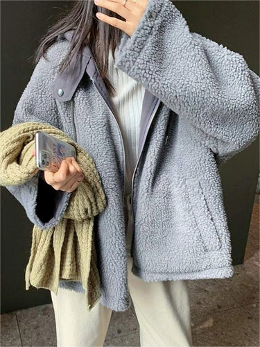 Stilla | Varm Oversized Damejakke med Hætte - Fleece Parka