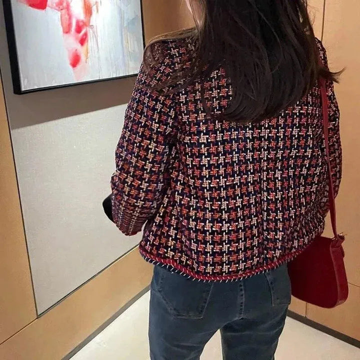 Stilla | Weben Plaid Tweed Jakke Dame