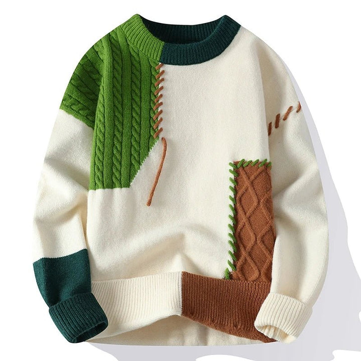 Stilla | Patchwork-Design-Striktrøje