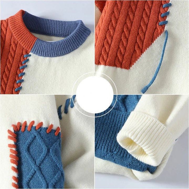 Stilla | Patchwork-Design-Striktrøje