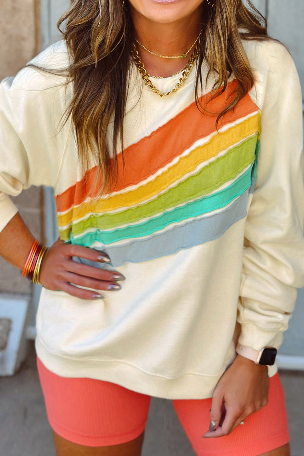 Stilla | Chic Sweatshirt Regnbue Lækkert